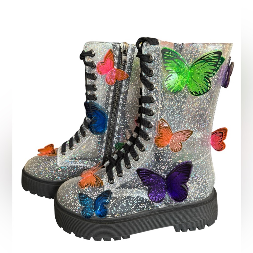Dolls Kill Cub EXX Terrarium Butterfly boots NEW